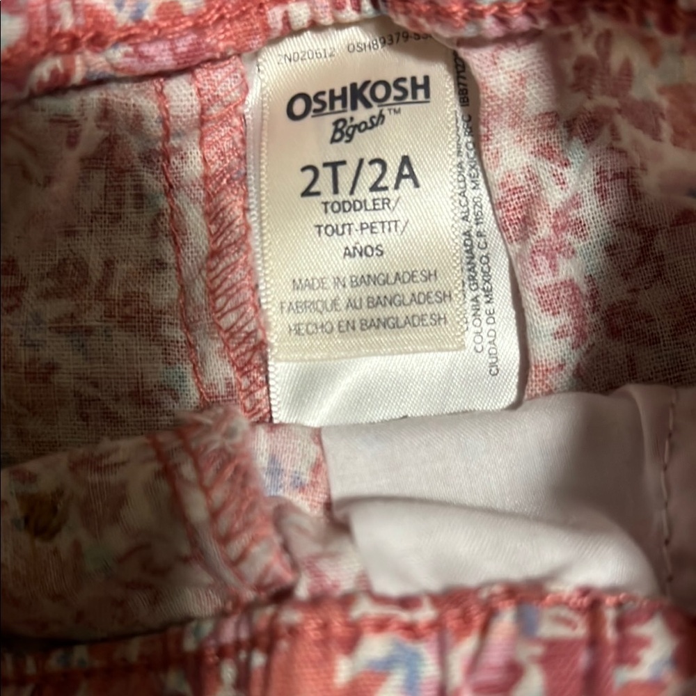 OshKosh B'gosh Pink Floral Shorts - Picture 4 of 4